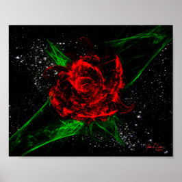 Fraktal-Rose (10x8) Poster