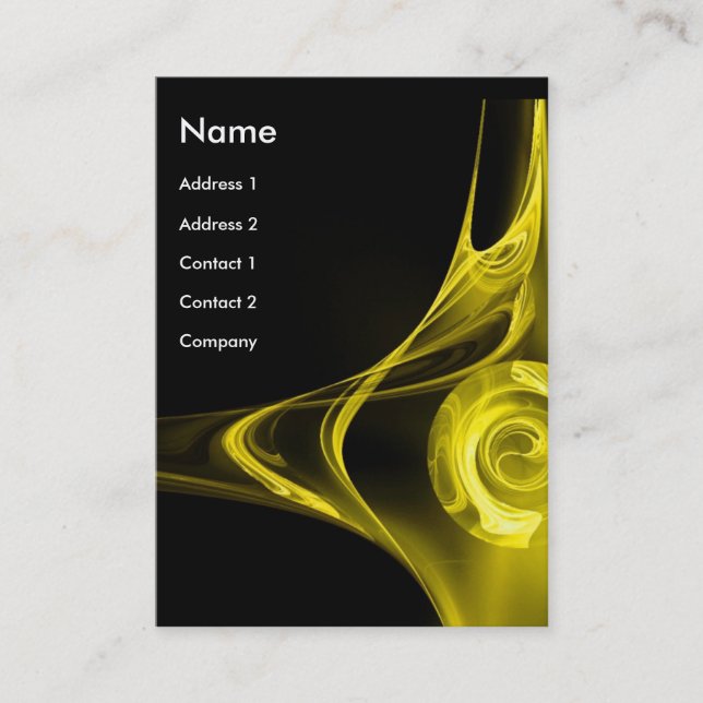 FRAKTAL ROSE 2 gelb - lila Visitenkarte (Vorderseite)