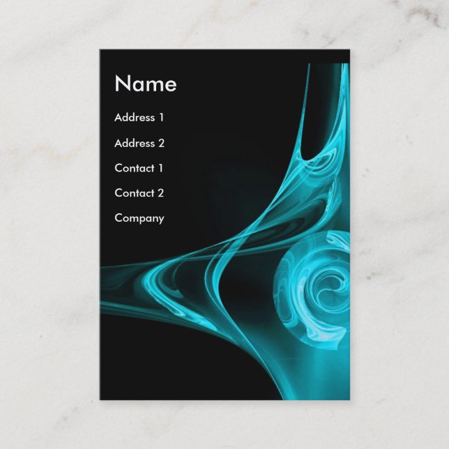 FRAKTAL ROSE 2 hellblau Visitenkarte (Vorderseite)