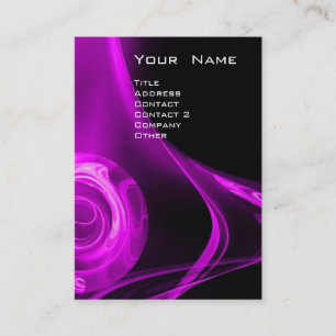 FRAKTAL ROSE 3 hell violett lila schwarz Visitenkarte