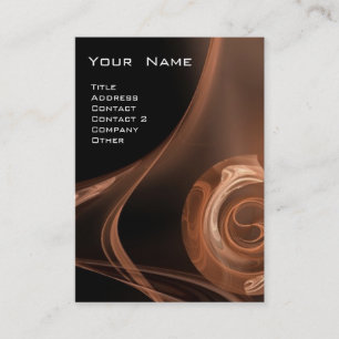 FRAKTAL ROSE 3 hellbraun schwarz Visitenkarte
