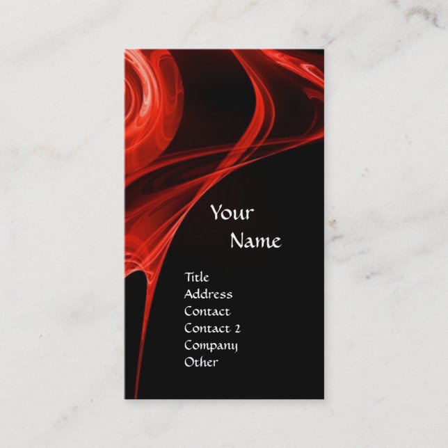 FRAKTAL ROSE 3 hellrot Visitenkarte (Vorderseite)