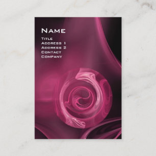 FRAKTAL ROSE 4 MONOGRAM Antik Rosa Schwarz Visitenkarte