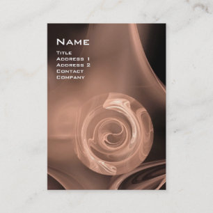 FRAKTAL ROSE 4 MONOGRAM Schwarz, antik rosa braun Visitenkarte