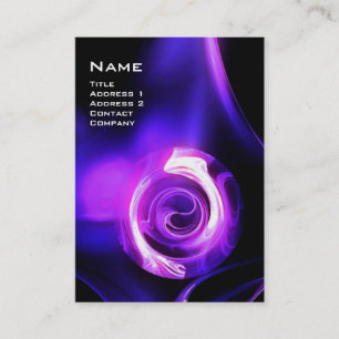 FRAKTAL ROSE 4 MONOGRAMM hell lila rosa blau Visitenkarte