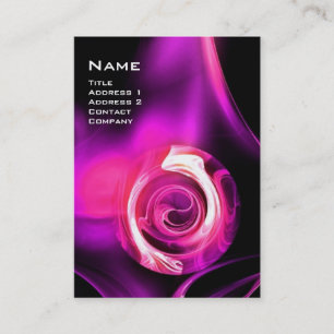 FRAKTAL ROSE 4 MONOGRAMM schwarz, lila rosa Visitenkarte
