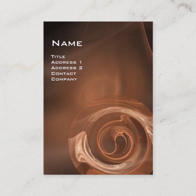 FRAKTAL ROSE 4 MONOGRAMM, weiß Visitenkarte (Vorderseite)