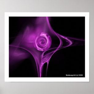 FRAKTAL ROSE, Violett Poster