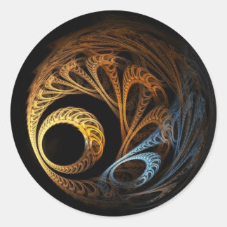 Fraktal Runder Aufkleber