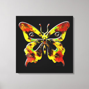 Fraktal Schmetterling Art 1 Wrapped Canvas Leinwanddruck