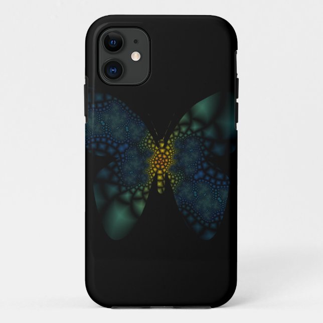 Fraktal Schmetterling iPhone Case (Rückseite)