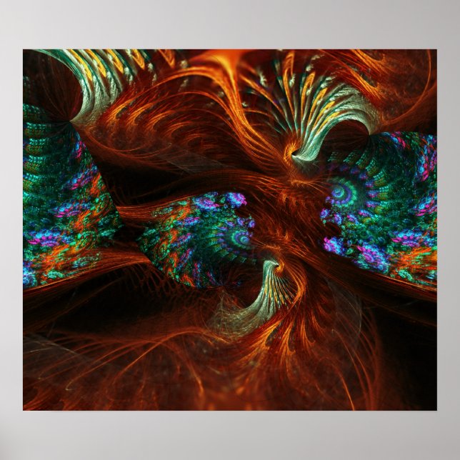 Fraktal Seeds Swirl Poster (Vorne)