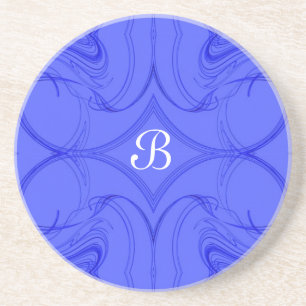 Fraktal Series-13 - Blue Untersetzer—1 von Sandstein Untersetzer