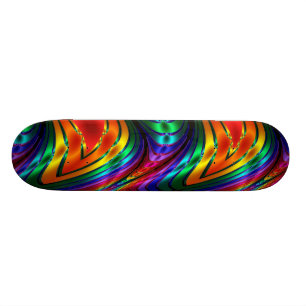 Fraktal-Silk RegenbogenSkateboard Skateboard