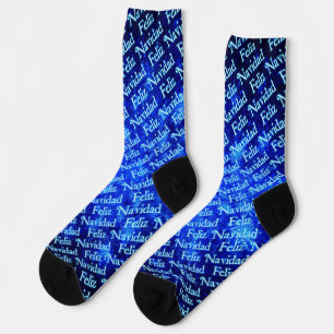 Fraktal Snowburst - Feliz Navidad Socks Socken