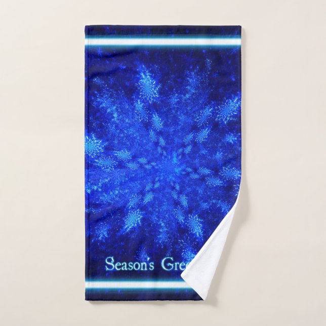 Fraktal Snowburst - Grüße der Saison Handtuch (Handtuch)