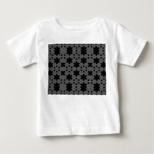 Fraktal Snowflake Design Crochet B&W Baby T-shirt
