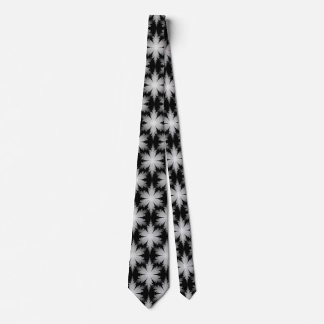 Fraktal Snowflakes Krawatte (Vorderseite)