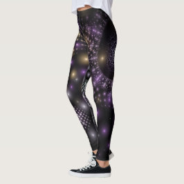 Fraktal Sphere Art Mandala Universe Yoga Leggings