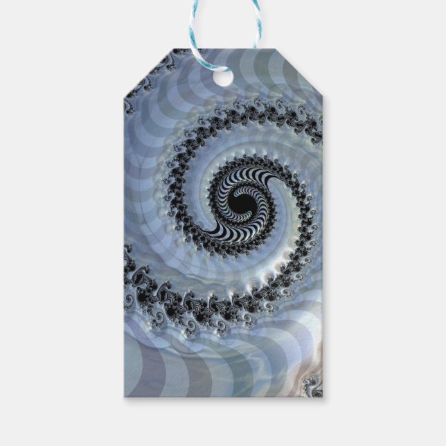 Fraktal Spiral Elegance - Geschenk Tag Geschenkanhänger (Vorderseite)