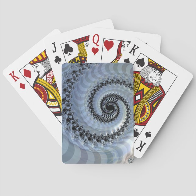 Fraktal Spiral Elegante Spielkarten (Rückseite)