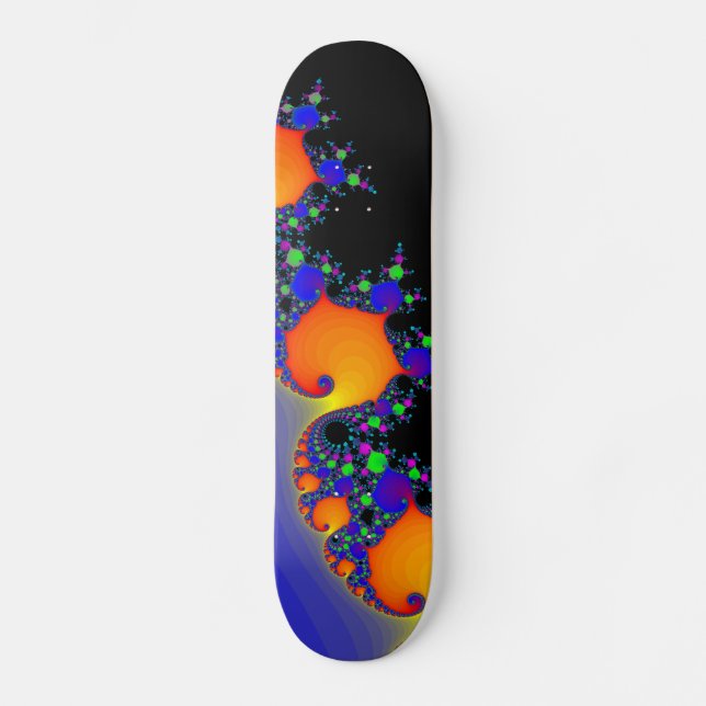 Fraktal Spirals: Benutzerdefinierte Skateboard (Vorderseite)