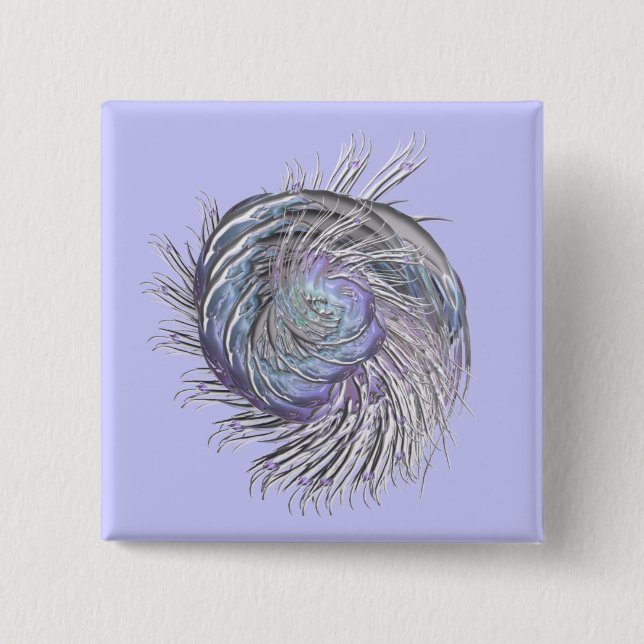 Fraktal Squidly Sache Button (Vorderseite)