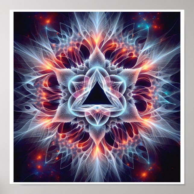 Fraktal-Star-Kollaps im kosmischen Blut Poster (Vorne)