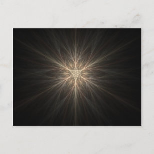 Fraktal Star oder Snowflake Design Postkarte