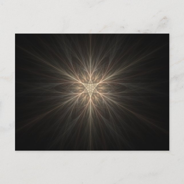 Fraktal Star oder Snowflake Design Postkarte (Vorderseite)