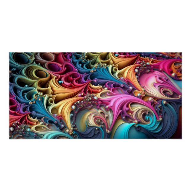 Fraktal Style Colorado 3D-Wirbel Poster (Vorderseite)