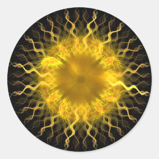 Fraktal Sun Iris~ Fraktal Aufkleber