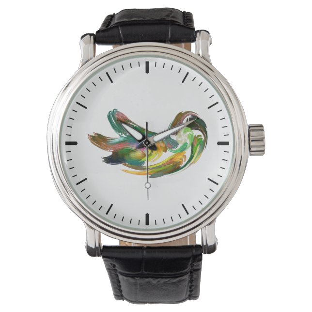 Fraktal - Swan Armbanduhr (Vorderseite)