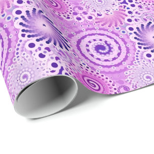 Fraktal-Swirbelmuster, violett, orchid Geschenkpapier