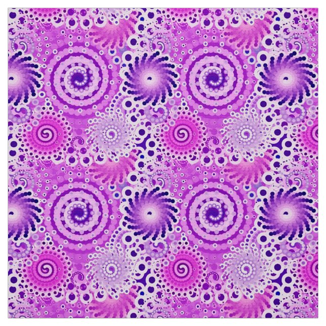 Fraktal-Swirbelmuster, violett, orchid Stoff (Muster)