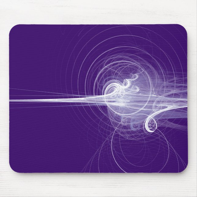 Fraktal Swirl - Tief Lila Mousepad (Vorne)
