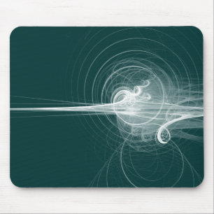 Fraktal Swirl - Waldgrün Mousepad