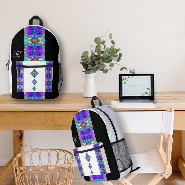 Fraktal symmetrisch Druck Ausschneiden Rucksack (Von Creator hochgeladen)