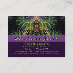 Fraktal Temple Forest Business Card Visitenkarte