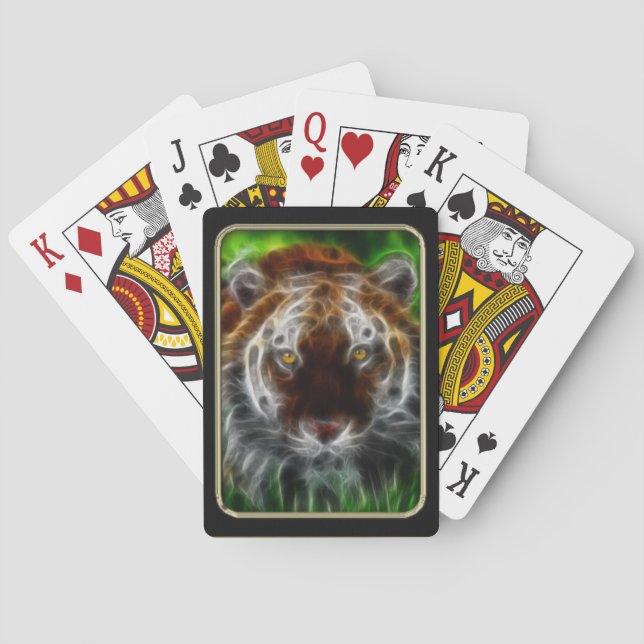 Fraktal Tiger Face Spielkarten (Rückseite)