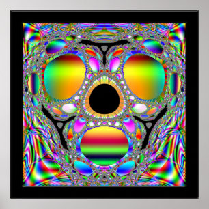 Fraktal-Totenmaske Tutankhamun Poster