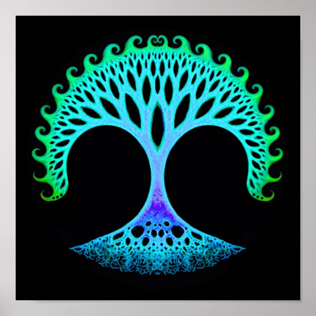 Fraktal Tree of Life Inspiration Poster (Vorne)