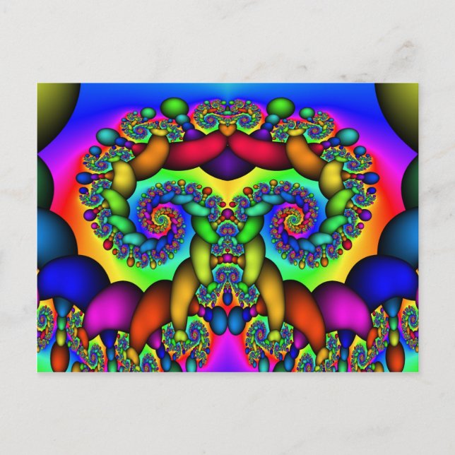 Fraktal Tree of Life Postkarte (Vorderseite)