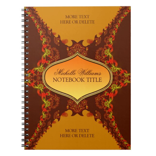 Fraktal Tribal Wings Notebook Notizblock (Vorderseite)