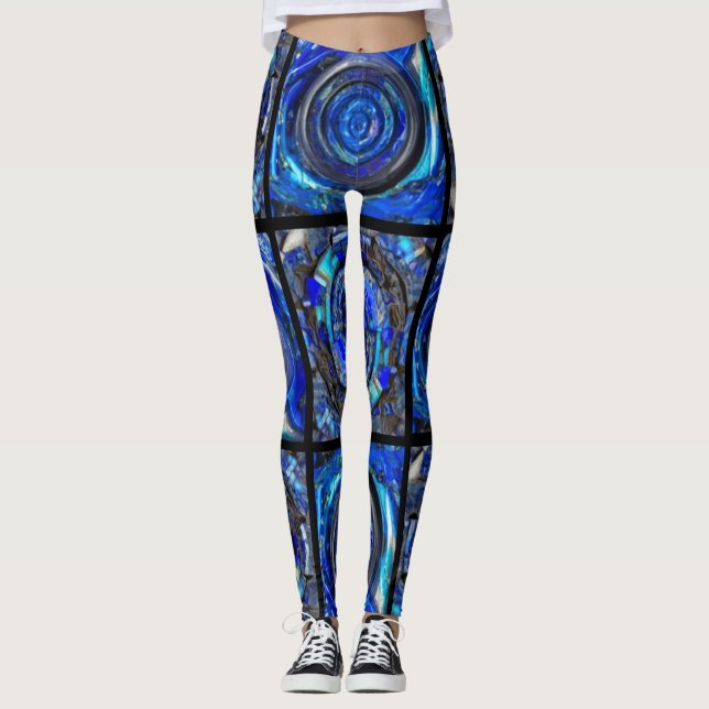 Fraktal umkreist Mosaik Leggings (Vorderseite)