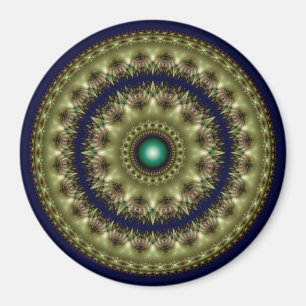 Fraktal verzierter Mandala-Magnet Magnet