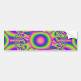 Fraktal Warp Lila Green Psychedelic Autoaufkleber