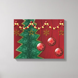 Fraktal Weihnachts-Leinwand Leinwanddruck