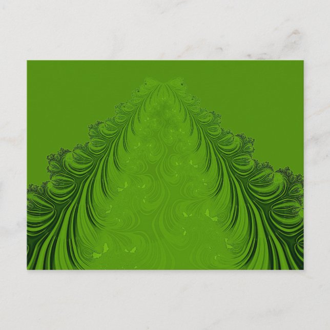 Fraktal Weihnachtsbaum Feiertagspostkarte (Vorderseite)