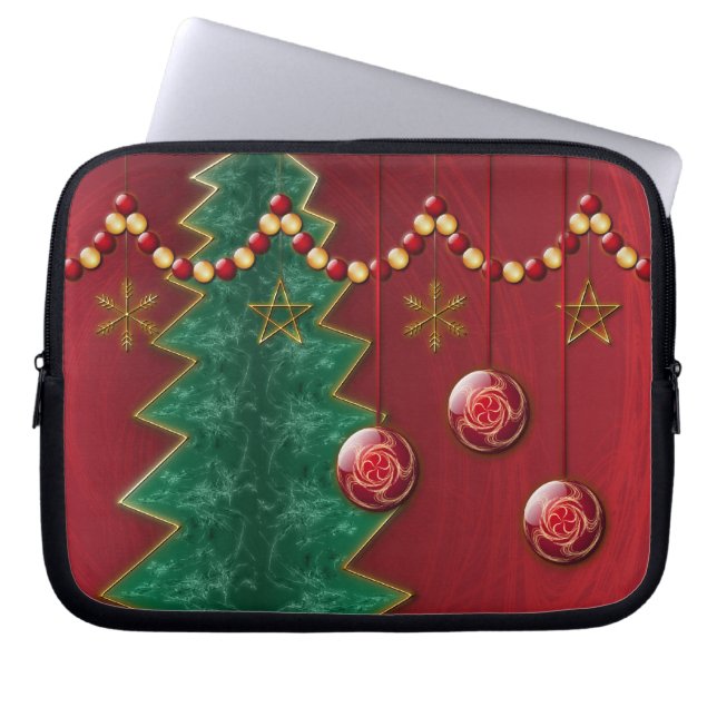 Fraktal Weihnachtsfeier Laptopschutzhülle (Vorderseite)